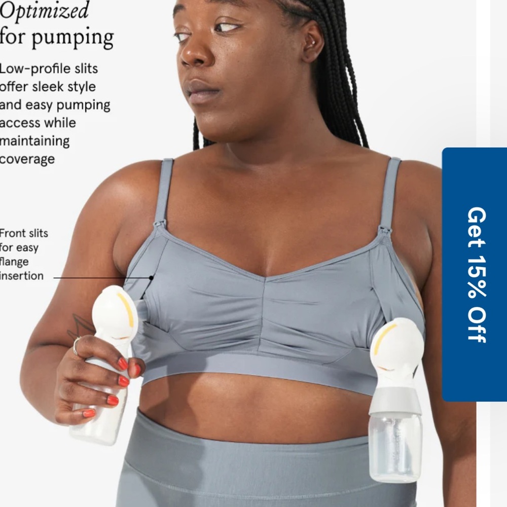 Gray Pumping Bra